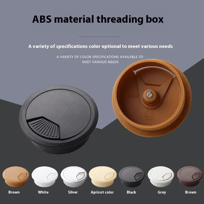 Plastic Round Desk Wire Hole Cover Computer Tidy Grommet /Table Cable Outlet Port Line Box Table Cable Fastener
