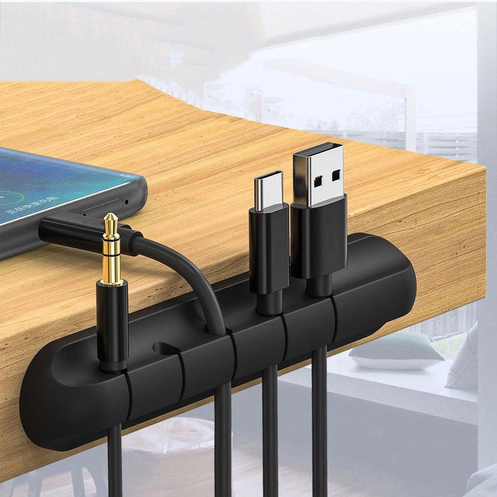 New Professional Magnetic Silicon USB Cable Clips Holder Multifunctional Kitchen & Living Room Cable Organizer