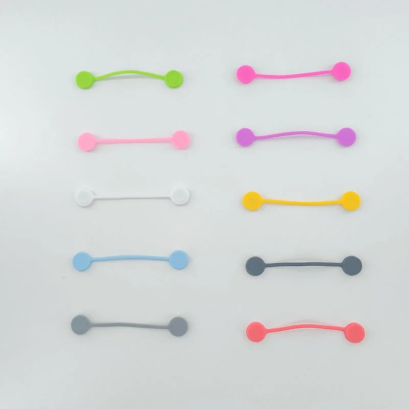 Creative Magnetic Silicone Cable Organizer & Winder with 11cm Storage Clip for Data Cables-Model FS-25