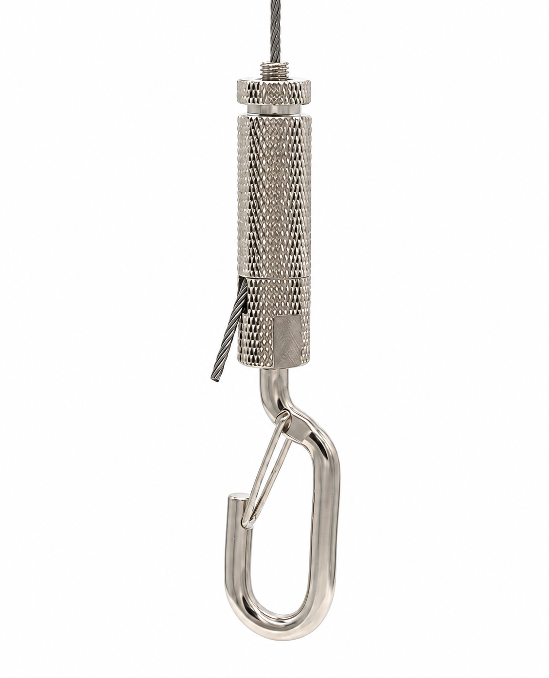 Wire Rope Cable Gripper Safety Snap Hook Metal Self Locking for Lighting Acoustic Panel Hanging