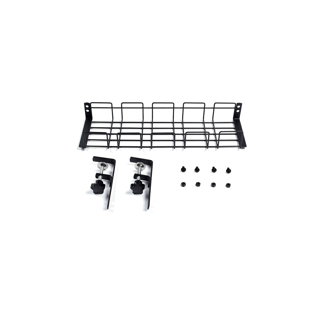 Under Desk Cable Management Tray No Drill Table Management Box with Clamp