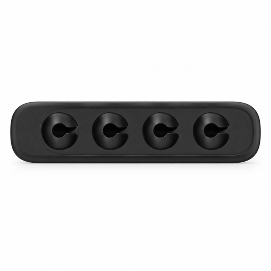 Home Office Supplies Upgrade OD5.0MM Desk Self Adhesive Silicone 4 Clips Magnet Cable Organizer Clip Holder Bigger Cable Hole