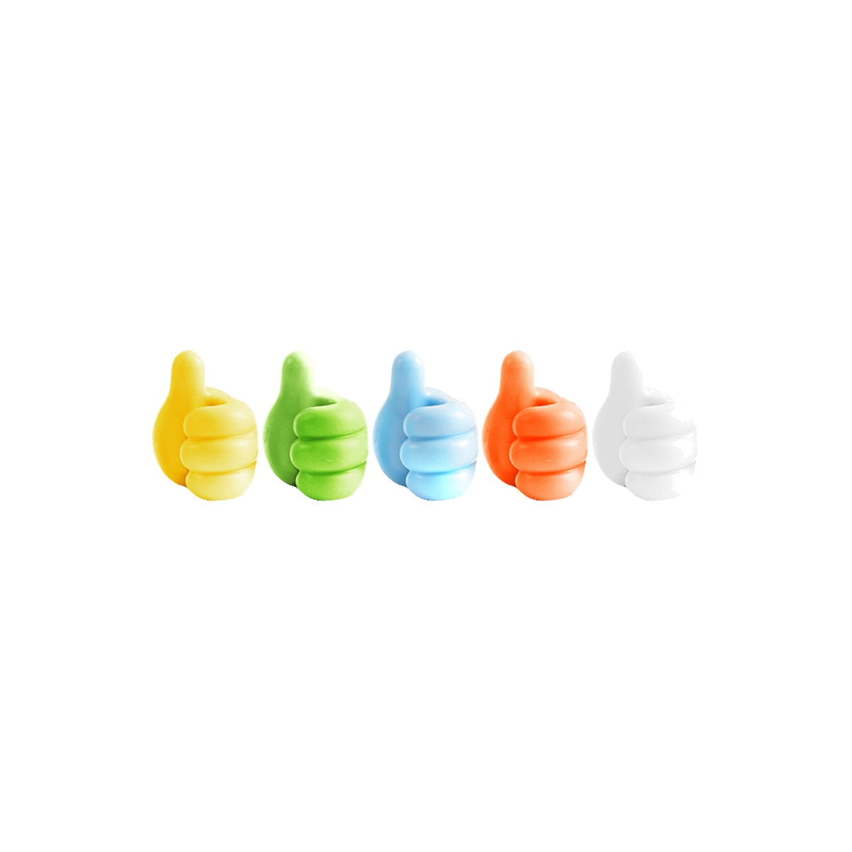 Thumb Hook PVC Cable Organizer Desktop Data Cable Storage Charging Cable Holder Wall Seamless No Punching Sticky Hook