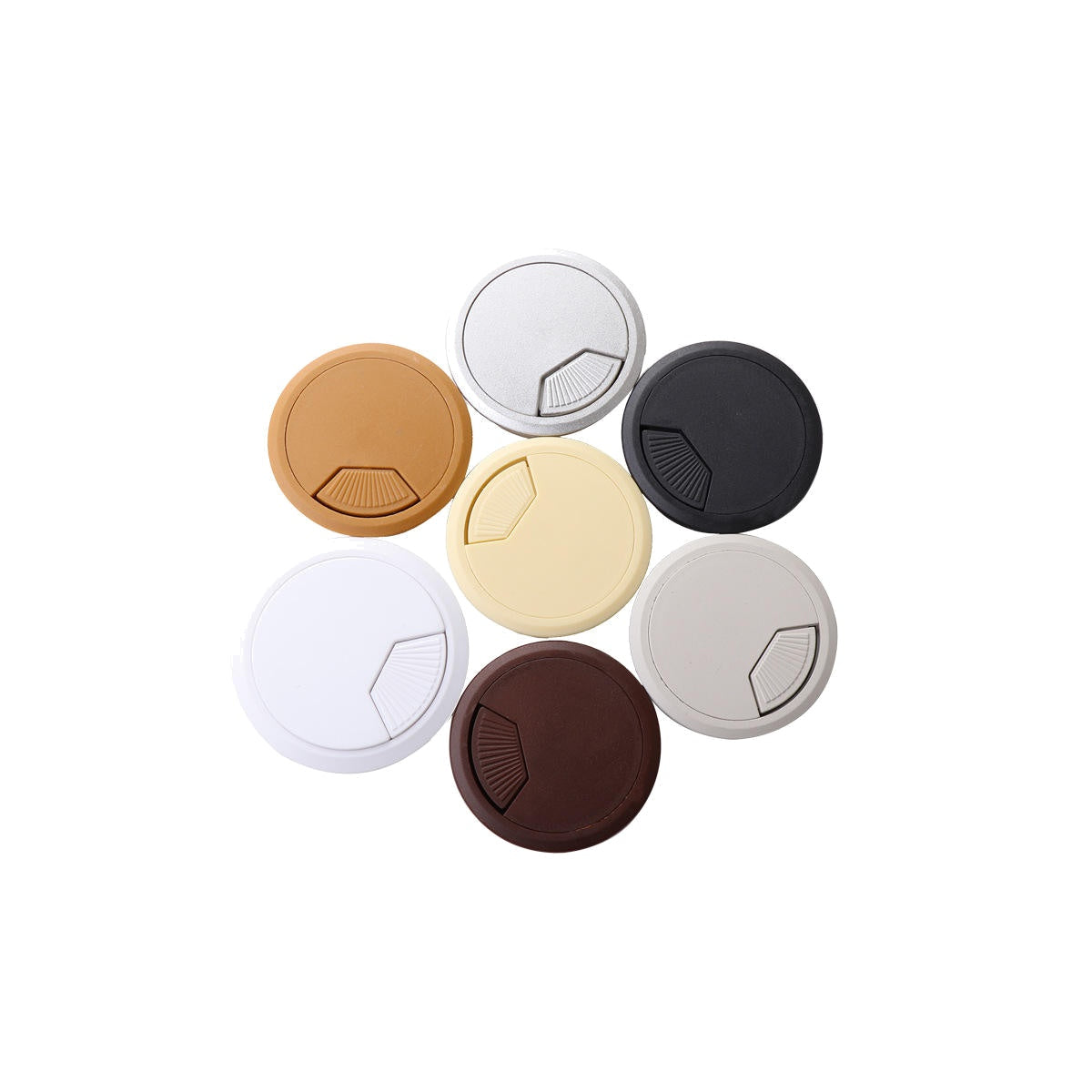 Plastic Round Desk Wire Hole Cover Computer Tidy Grommet /Table Cable Outlet Port Line Box Table Cable Fastener