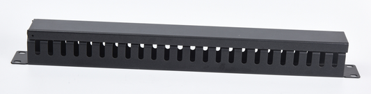 Cable Management Organizer 1U 19 Inch 24 Port Horizontal Metal Rack Mount Cable Manager